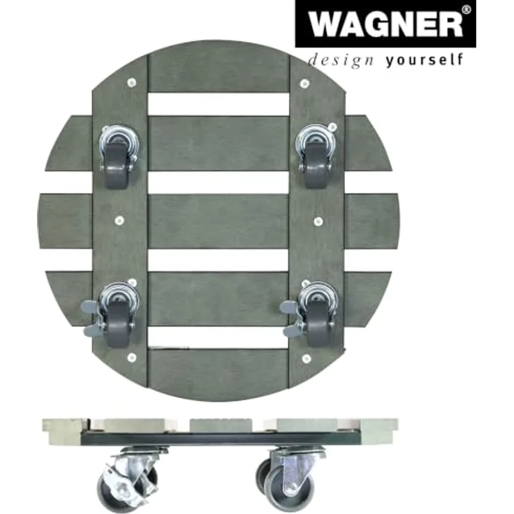 Wagner Multi Roller WPC GH0528, Pflanzenroller mit Ø 290 mm und Tragkraft 100 kg, grün – Bild 6