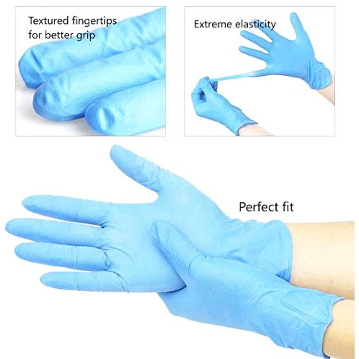 Nitril-Handschuhe ''SF'' PF - Gr. XL- 200stk - blau – Bild 3