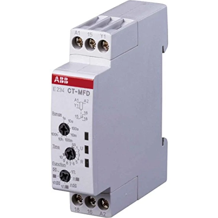 ABB e234ct-tgd, Zeitrelais CT-D in MDRC-Bauweise mit 10 Stufen Flexibilität und 7 Schaltfunktionen, 17.5 mm breit