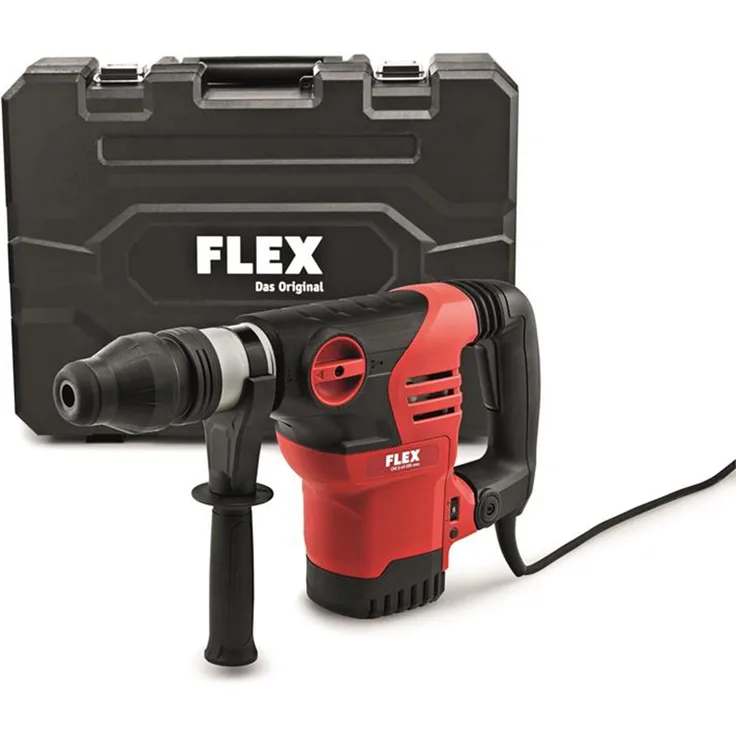 Flex SDS-MAX Bohrhammer CHE 5-40, 1150 Watt, inkl. Koffer und 2-tlg. Meißelsatz, hohe Schlagenergie, geringen Vibrationen, variable Drehzahl, 40 mm Bohrdurchmesser in Beton