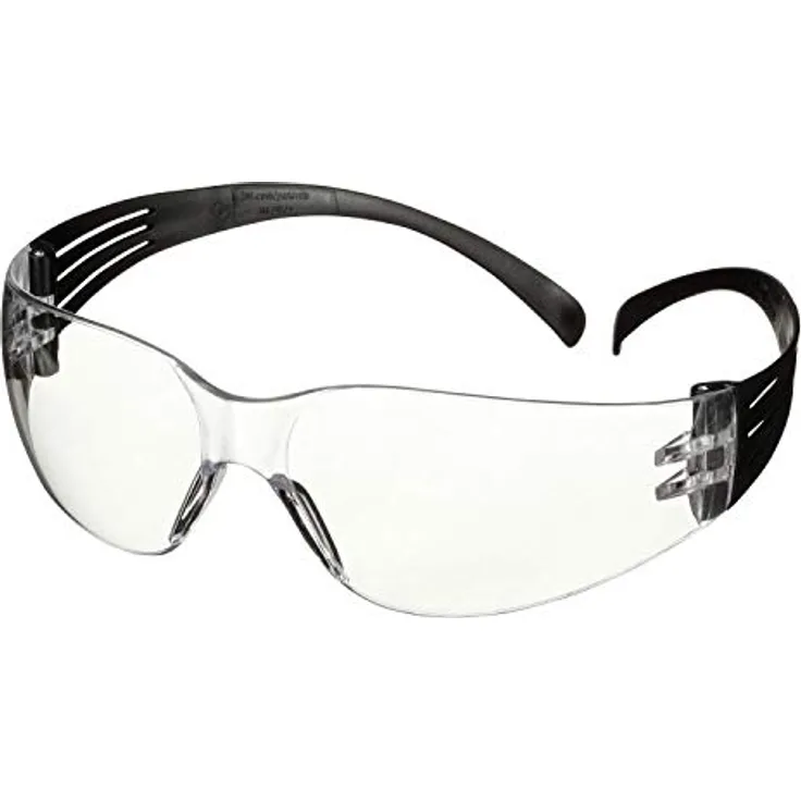 3M SecureFit 100 beskyttelsesbrille SF101AF-BLK-EU sorte stænger klar linse 5 stk - (4 pose)