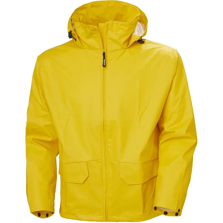 Helly Hansen workwear Regenjacke Voss gelb, wasserdichtes Gewebe und reflektierende Elemente