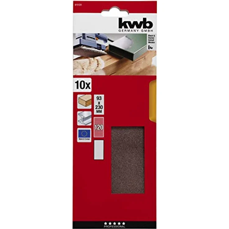 KWB Schleifstreifen Holz und Metall, 93 x 230 mm, 815-120 - Preisvergleich – Bild 2