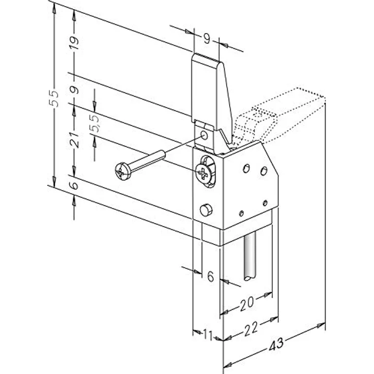 Assa Abloy Modell 878, Türöffner + Türschließer mit Riegelschaltkontakten zur Türverriegelungsüberwachung – Bild 2