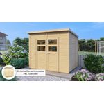 KONIFERA Gartenhaus Felix 2, BxT: 251x200 cm, Inklusive Fußboden, Modernes Design mit Pultdach, Leimholztür und Sicherheitsglasfenstern, farbig endbehandelt.
