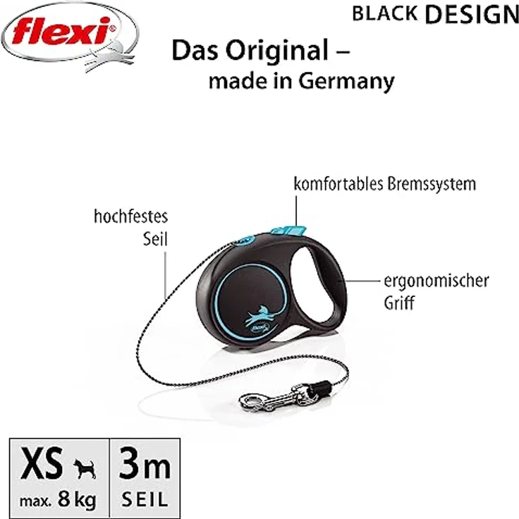 FLEXI 4000498033234 Gurt schwarz Spitzen-Design, Azul, 87.8 g – Bild 2