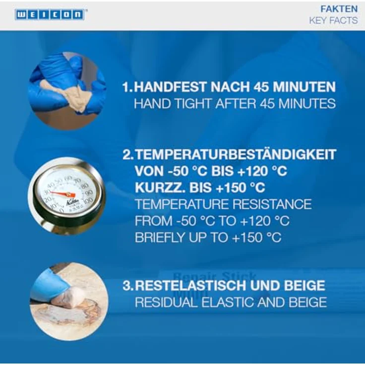 WEICON Repair Stick Holz, 56 g für dauerhafte und elastische Reparaturen von Holzteilen – Bild 4