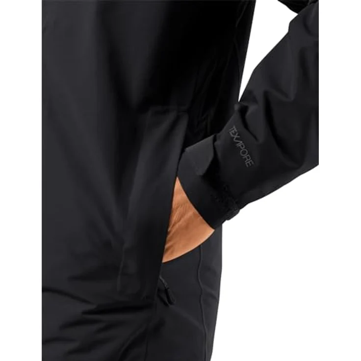 Jack Wolfskin Jasper 2L Jkt M, Herren Jacke aus recyceltem Texapore Pro-Material, wind- und wasserdicht, Schwarz, XL – Bild 6