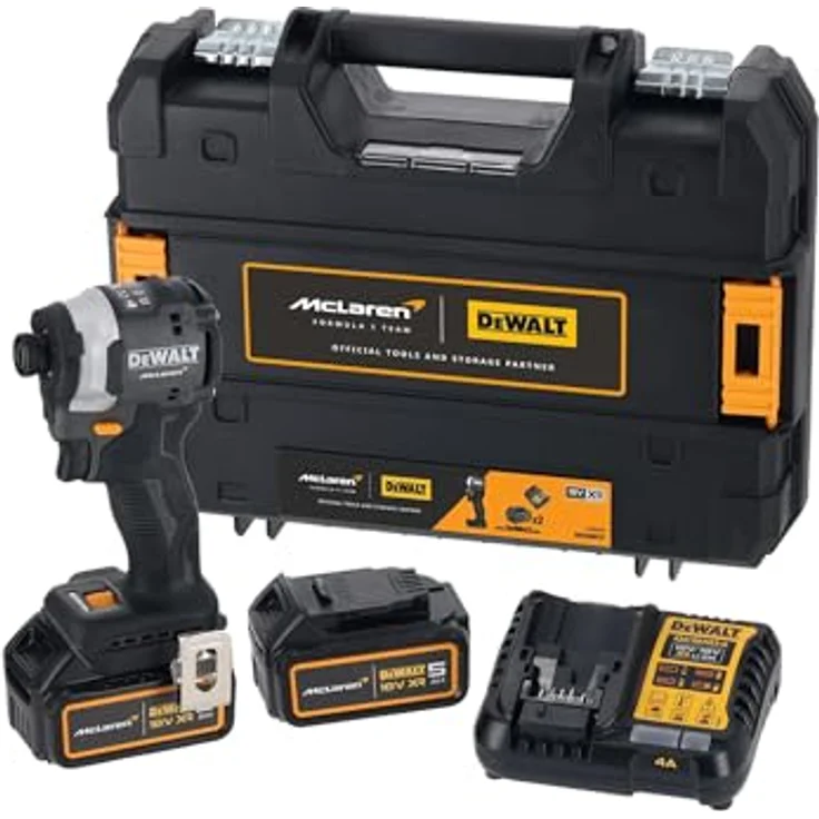 Dewalt DCF85MP2T, 18V Akku-Schlagschrauber mit 2x 5,0 Ah Akku, Bürstenloser Motor, 205 Nm, LED-Licht, McLaren Edition – Bild 2