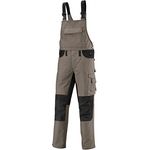 BP 1791-555-5032-54n Latzhose, Stretch-Hosenträger mit Clipbefestigungen, 295,00 g/m² Stoffmischung, Nussbaum/Schwarz, 54n