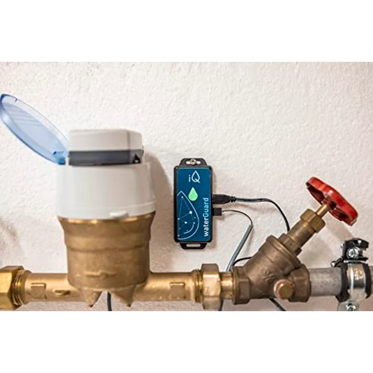 iQ waterGuard, Smarter Wassermelder mit 92dB Wasseralarm und WLAN, Wasserverbrauchs-Zähler für Smartphone, Überwachung bei Wasserschaden – Bild 2