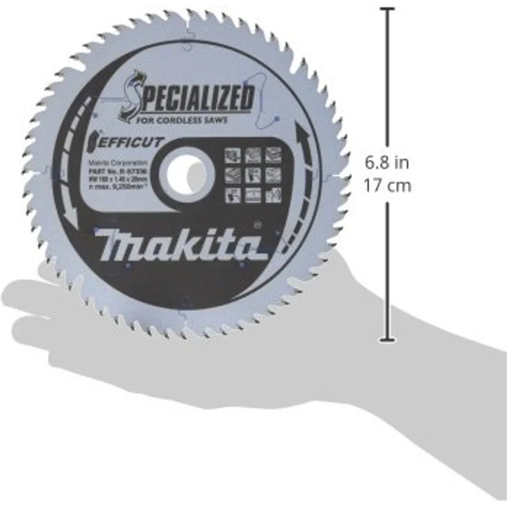 Makita B-57336 SPECIALIZED Sägeb.165x20x56Z, 1 V, Silber, 165 x 20 mm – Bild 3