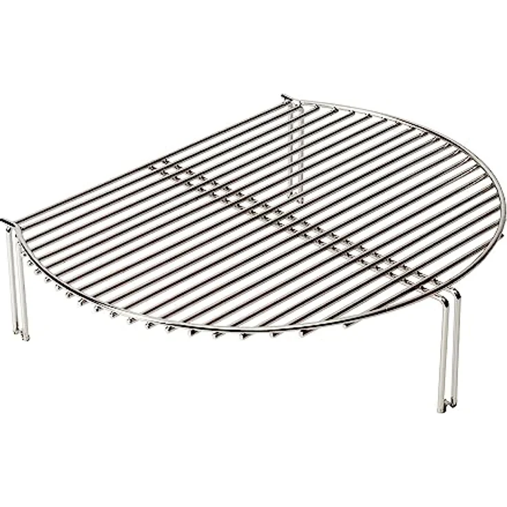 Kamado Joe Classic Joe Grillerweiterung, Fleischhalter mit 60% mehr Kochfläche, Silber – Bild 2