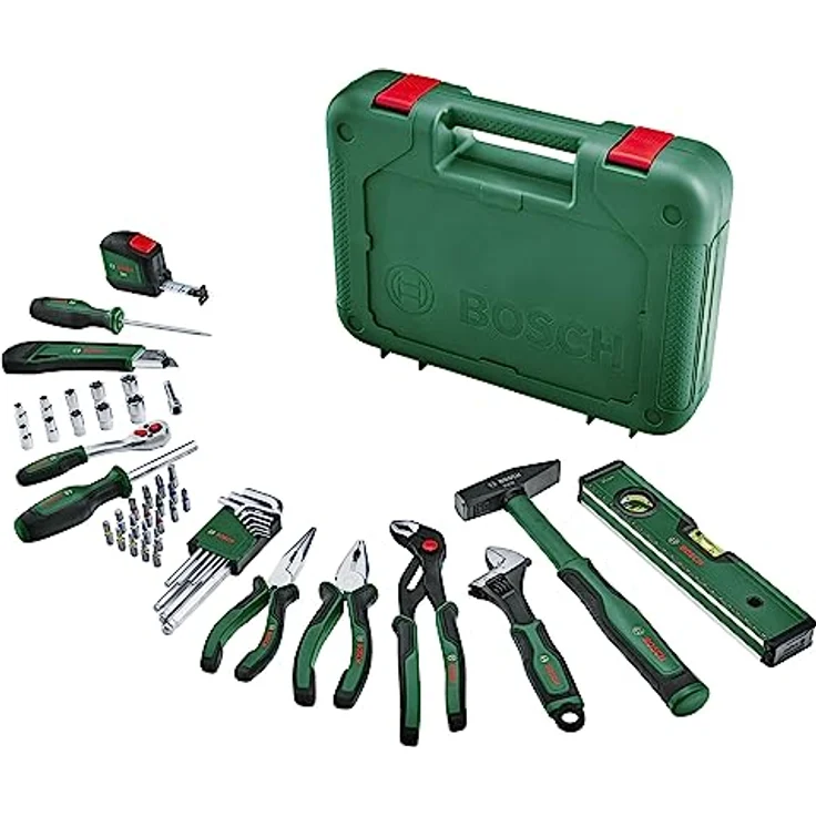 Bosch Handwerkzeug-Set Advanced, 52-teilig (Set mit hochwertigen Werkzeugen für erfahrene Heimwerker; lange Lebensdauer; hochwertige Materialien; ergonomisches Design) – Bild 1