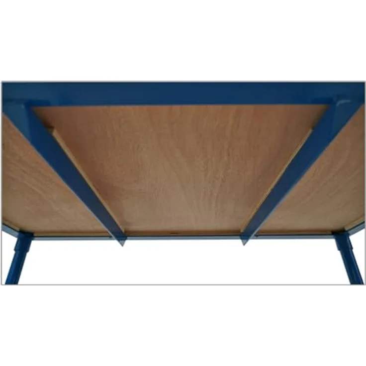 PROREGAL® Tischwagen Pro, 2 Etagen, Traglast 400kg, HxBxT 95x50x97cm, blau – Bild 5