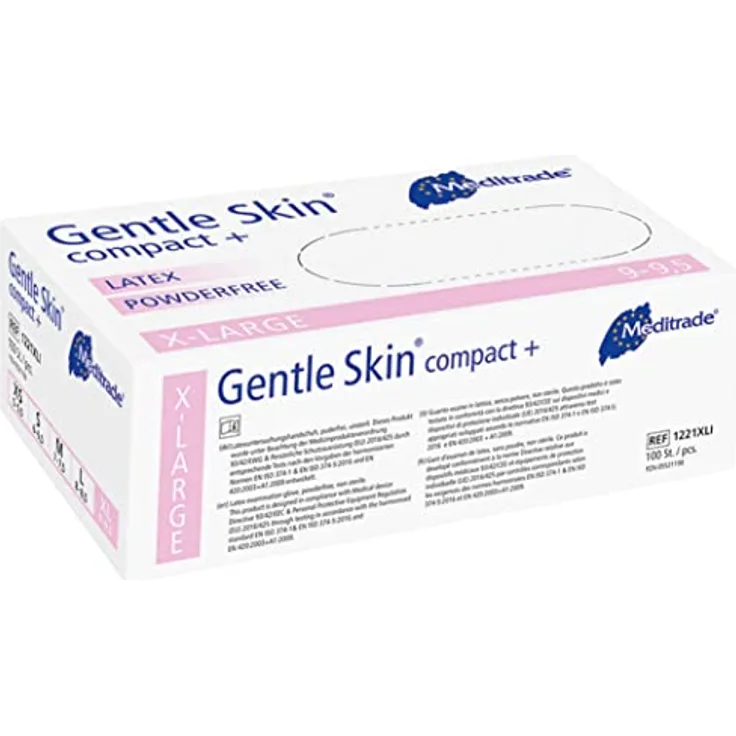 Meditrade Gentle Skin Compact 1221XLI Einweghandschuhe, Größe XL, Packung mit 100 Handschuhen