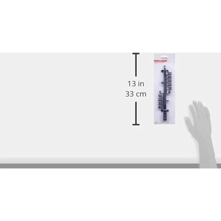AXENTIA Außenthermometer, Kunststoff, schwarz, 25 cm – Bild 4