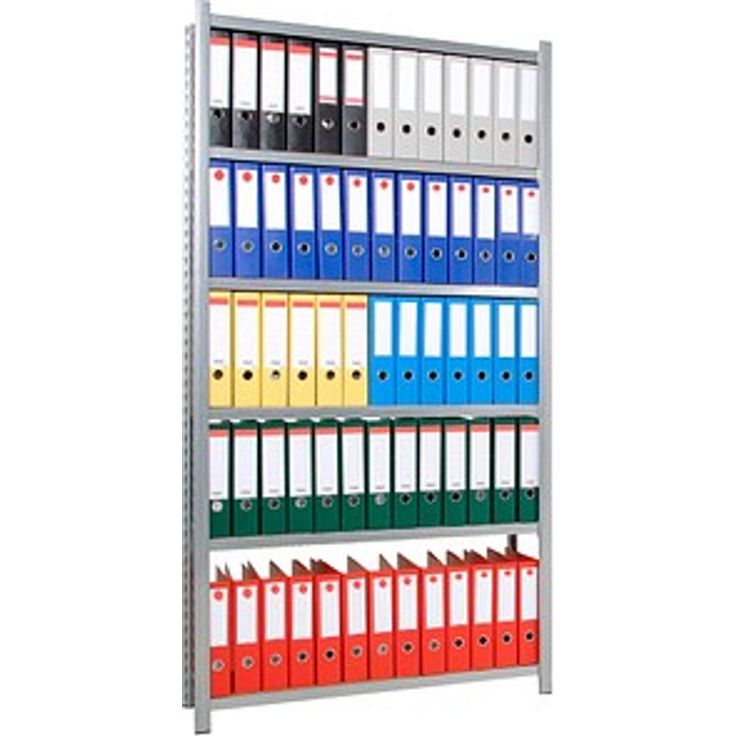 Manorga Schwerlastregal EPSILINE ASZ2210306DAAA099, verzinktes Regal, silber, 100 cm x 30 cm x 228 cm, Tragkraft 221 kg pro Fachboden, Gesamtbelastbarkeit 1600 kg
