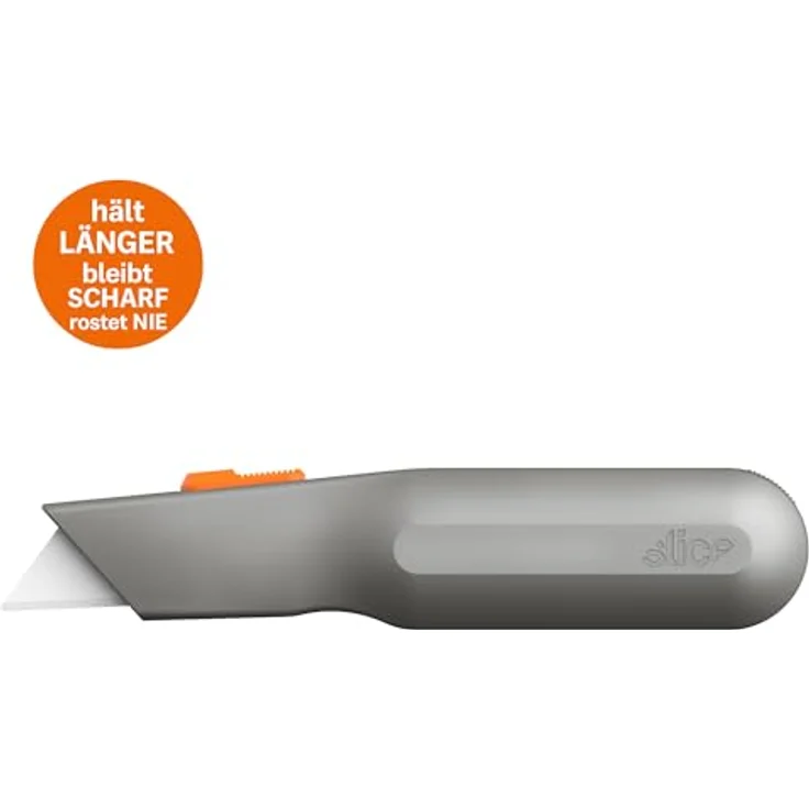 SLICE Cuttermesser Slice 10490, Teppichmesser mit robustem Metallgriff, manueller Klingenverstellung und finger-friendly® Sicherheitsklinge – Bild 3