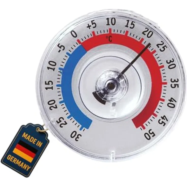 TFA Dostmann Twatcher Fensterthermometer, 14.6009.30, außen, wetterfest, L 80 x B 80 x H 27 mm – Bild 2