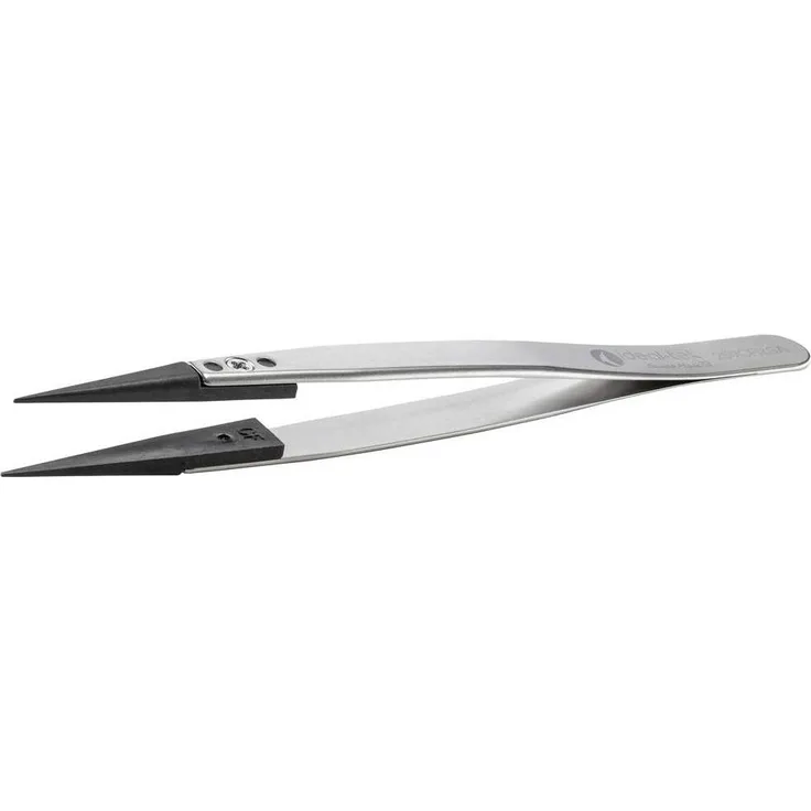 Ideal Tek 259CF Pinzette, ESD-kohlenstofffaserverstärkt, 130 mm mit austauschbarer Spitze