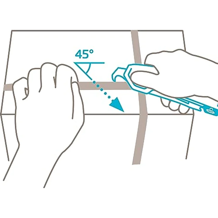 MARTOR SECUPRO 625 Sicherheitsmesser mit Hakenklinge, Cuttermesser für harte Schneidanwendungen, ergonomischer Griff, automatischer Klingenrückzug – Bild 5