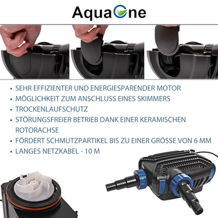 Aquaristikwelt24 CTF-B 10000, Teichpumpe 80 Watt Eco Motor 10000 l/h 2in1 System – Bild 4