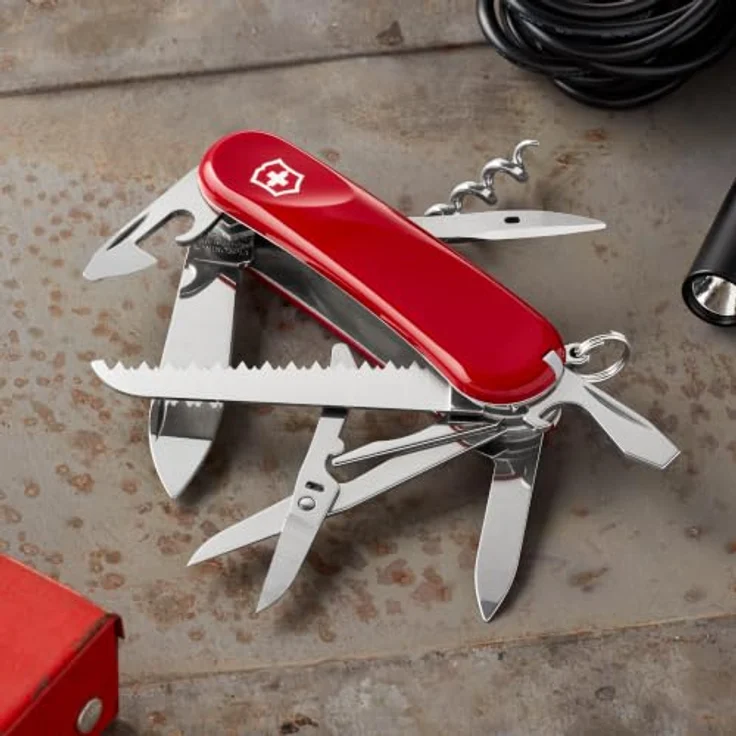 Victorinox Schweizer Taschenmesser Evolution S17, Multitool mit 15 Funktionen und Schere mit Mikrozahnung, rot – Bild 2