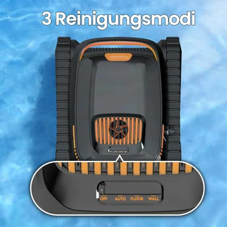 FM SOLAR Pool-Royal Akku-Poolreinigungs-Roboter PR10 Limited Design Edition, 5200mAh Akku, 120 Minuten Laufzeit, für alle Poolformen geeignet, kabellos – Bild 6