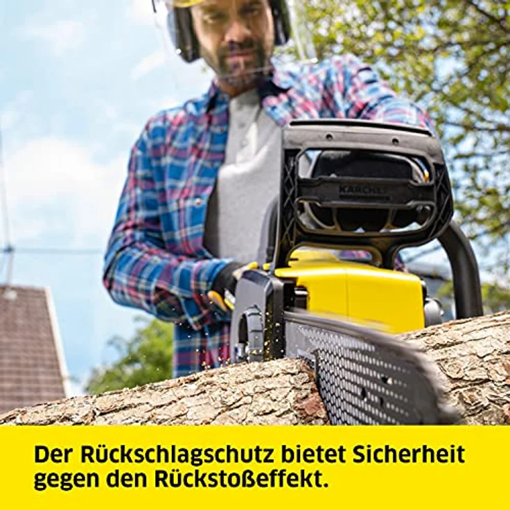 Kärcher CNS 18-30 Battery Akku-Kettensäge - Schwertlänge 30 cm, Kettengeschwindigkeit 10 m-s, Leistung je Akkuladung: 75 Schnitte, Gewicht 3,2 kg – Bild 5