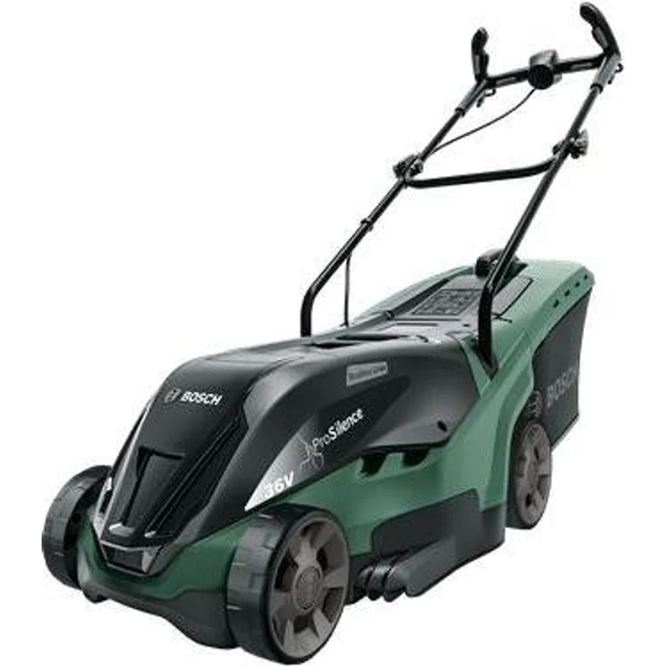 Bosch Home & Garden Universal Rotak 36-590, Akku-Rasenmäher mit 36 cm Schnittbreite, inkl. Mulchkit & 40-Liter-Auffangkorb, Akkubetrieb bis 590 m²