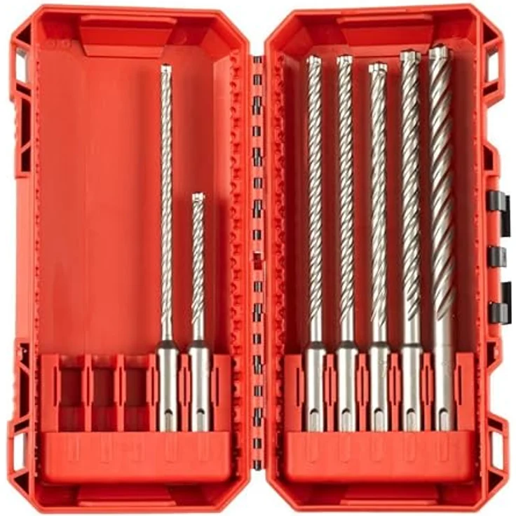 MILWAUKEE ACCESORIOS 4932492114 Estuche mit 7 Brocas SDS-Plus MX4, perfekt für PACKOUT Power Type, mehrfarbig