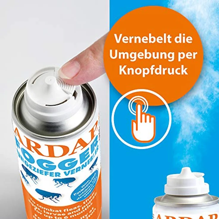ARDAP Fogger 2 x 100ml - Effektiver Vernebler zur Ungeziefer- & Flohbekämpfung für Haushalt & Tierumgebung - für Räume bis 30m² - Wirksamer Schutz für bis zu 6 Monate – Bild 3