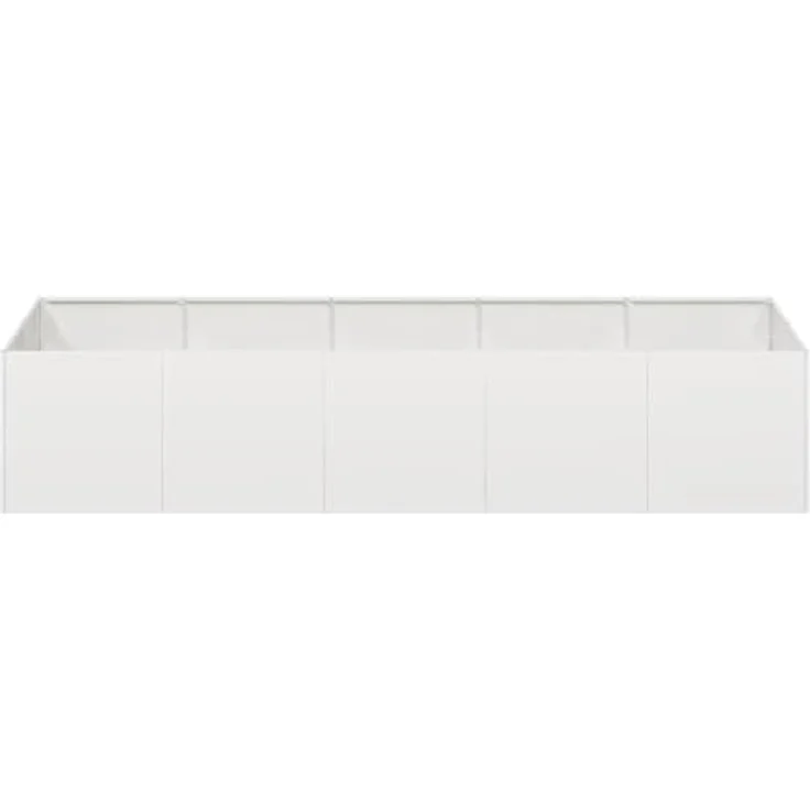 vidaXL Pflanzkübel 200x80x40 cm Edelstahl, großes Hochbeet für Garten und Terrasse – Bild 4