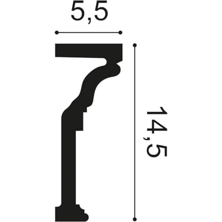 Orac Decor Zierleiste S-P4000, 10 cm Friesleiste aus der LUXXUS Kollektion, weiß, zum Kleben – Bild 3