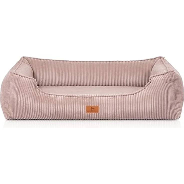 Knuffelwuff orthopädisches Hundebett aus Cord mit Handwebcharakter Nunavut XXL 120 x 85cm Rosa - Abnehmbarer Bezug - waschbar - für große, mittelgroße und kleine Hunde – Bild 2