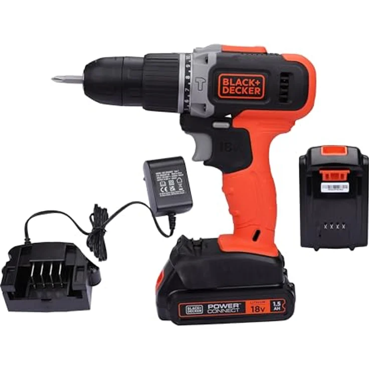 Black & Decker Akku-Schlagbohrschrauber,18V,1 x 1,5Ah Akku Karton - BCD003C1-QW – Bild 4