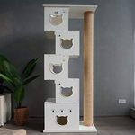 Cats Design Kratzbaum Grosse Katzen stabil/Katzenbaum XXL Edel/Katzenhaus katzenhöhle Katzenbett Multi Cat Tree 5 Stepp D5a