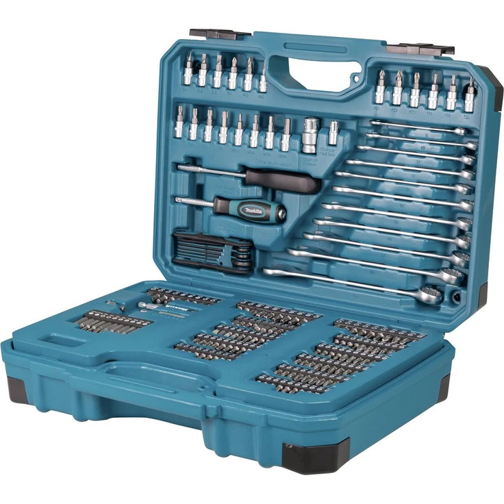 Makita Werkzeug GmbH Bohrer- und Bit-Set Makita Werkzeug-Set 231-tlg. E-17980, umfangreiches 231-teiliges Werkzeug-Set in gut sortiertem Koffer – Bild 1