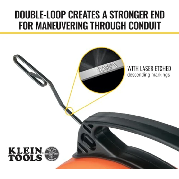 KLEIN TOOLS Edelstahleinziehband 73.2m x 3mm, flexibles Bandmaß mit Laser-Markierungen und Korrosionsschutz – Bild 4