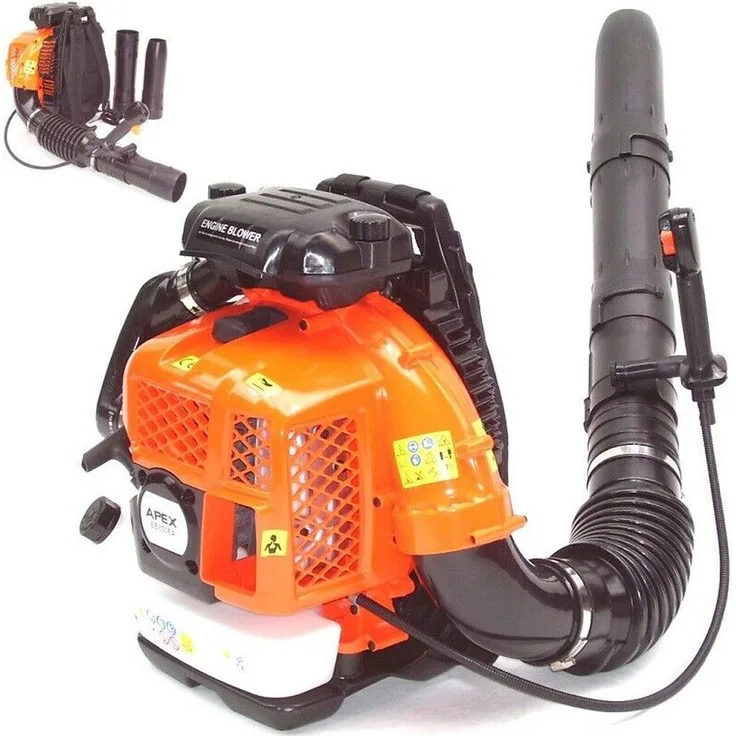 Apex Benzin-Rückenlaubbläser XXL 850, Profi Laubbläser mit 75.6 cm³ Motor, blau