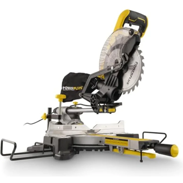 POWERPLUS elektrische Kapp und Gehrungssäge POWX075720DB - 1600W, 210mm Ø Sägeblatt, mit Gehrungsschnitte und integriertem Laser – Bild 1