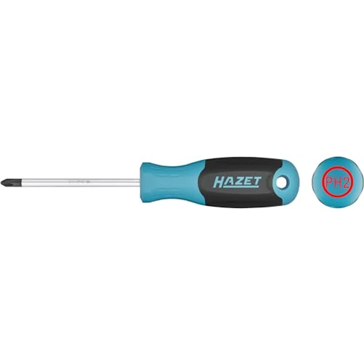 HAZET Schraubendreher 811-PH2, Kreuzschlitz Profil PH, PH2, 215 mm Gesamtlänge, rutschfester 3-Komponenten-Griff – Bild 2