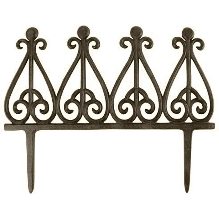Esschert Design Beetzaun Beeteinfassung Beetbegrenzung Guss Zaun Rankhilfe – Bild 3