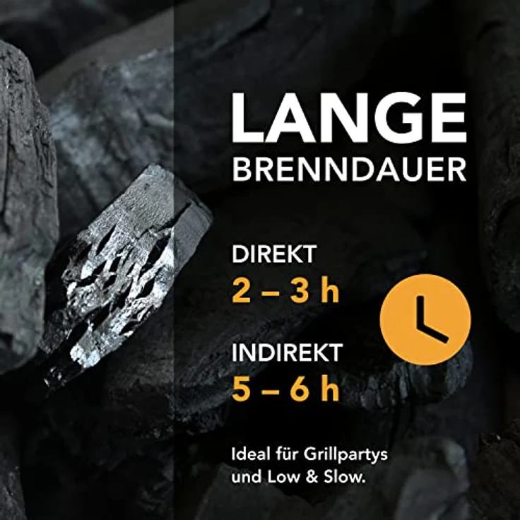 McBrikett MARABU Holzkohle für Kamado-Grills, 15kg, Brenndauer +3 Stunden, Top Aroma, Rauchfrei, Größe 40-200mm – Bild 5