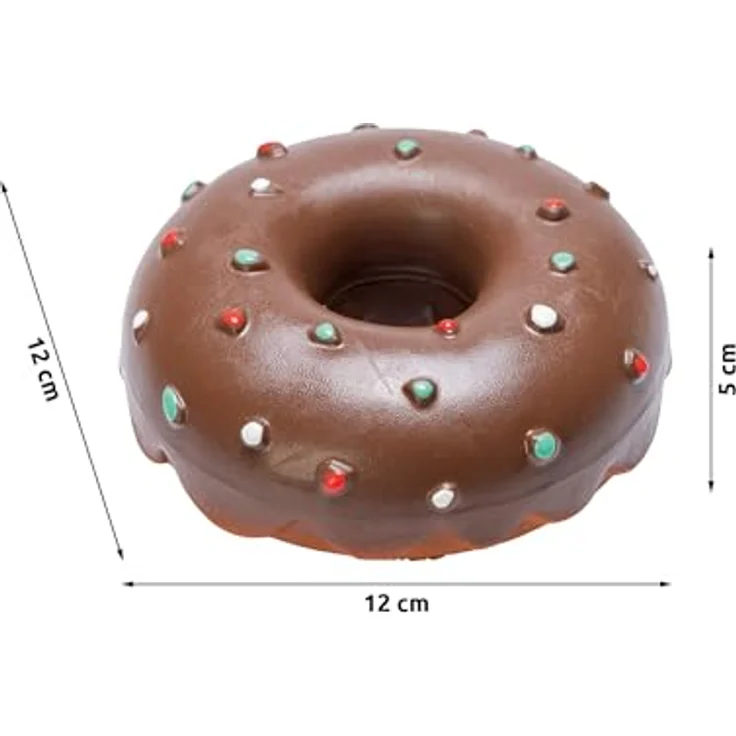 Karlie Tierquietschie Doggy Donuts Latex braun, Hundespielzeug mit Squeaker – Bild 6