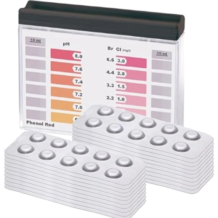 POWERHAUS24 Tester mit 200 Rapid Testtabletten, Chlor & pH-Wert, 100 DPD1 und 100 Phenol Red – Bild 2