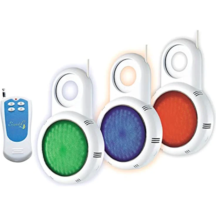Waterman LED Pool-Lampe RGB mit Funkfernbedienung, Einhängescheinwerfer für Stahlwandpools, 190 Lumen, 6m Anschlusskabel – Bild 2