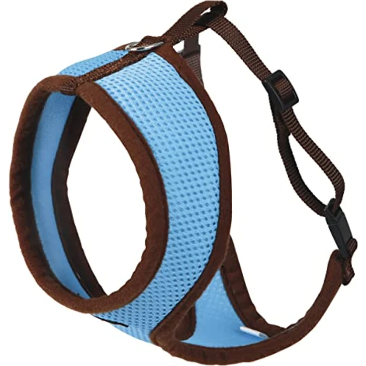 Kerbl Katzengeschirr Active blau (inkl. Leine 120 cm, Material Mesh, Geschirr mit Klickverschluss, Halsumfang 28 cm/Bauchumfang 34-44 cm) – Bild 1