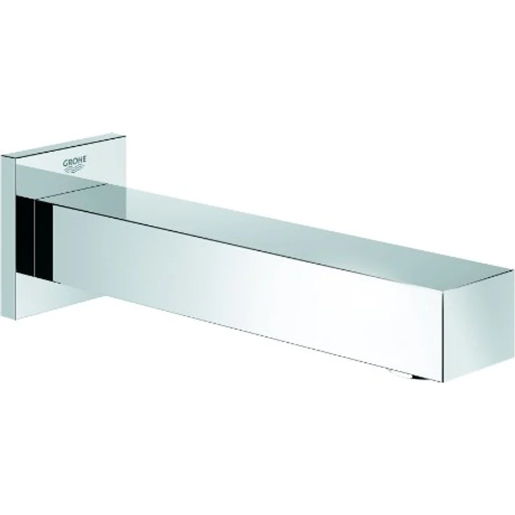GROHE Eurocube Badarmaturen, Wanneneinlauf Wandmontage mit QuickFix, chrom, 13303000 silber – Bild 1